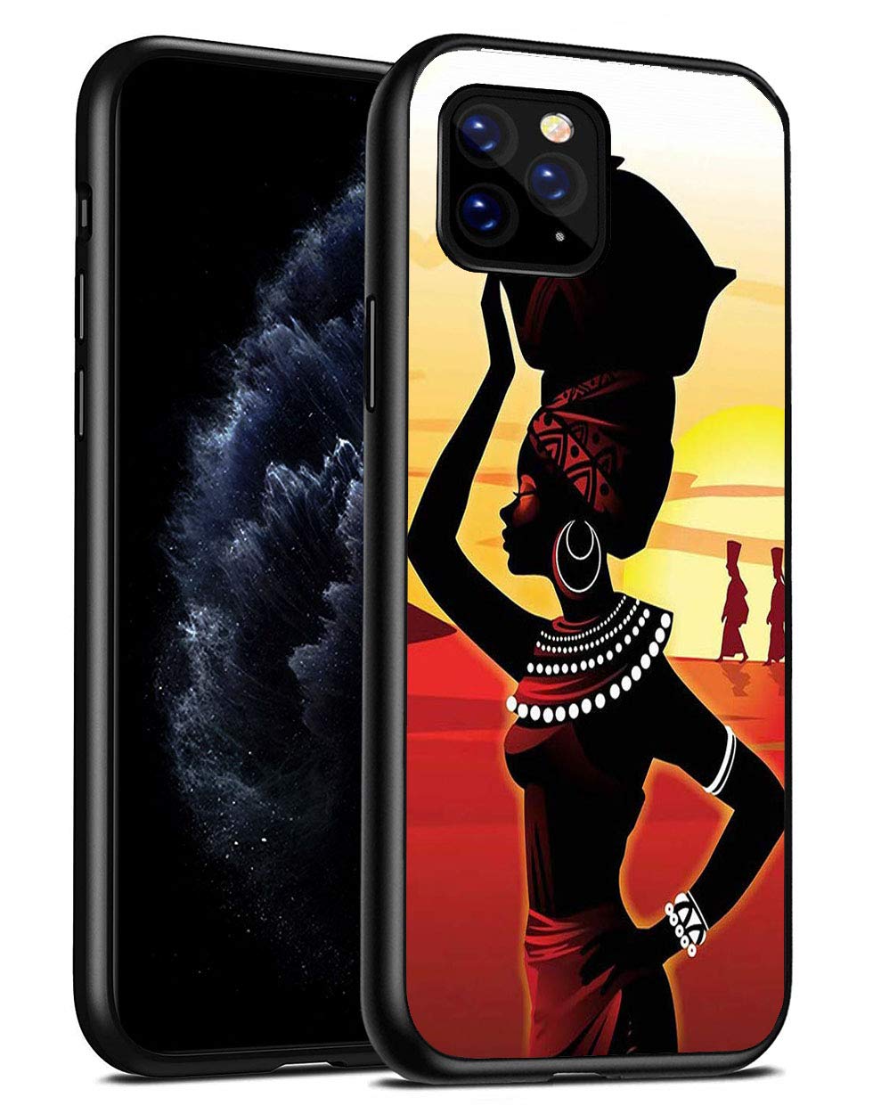 Premium iPhone 11 Pro Max Case 6.5 Inch (2019 Model) - Soft Silicone TPU Bumper with Microfiber Lining | Anti-Scratch & Shockproof Full Body Protection | Perfect for African American Women | Ideal for Daily Use, Travel & Outdoor Activities