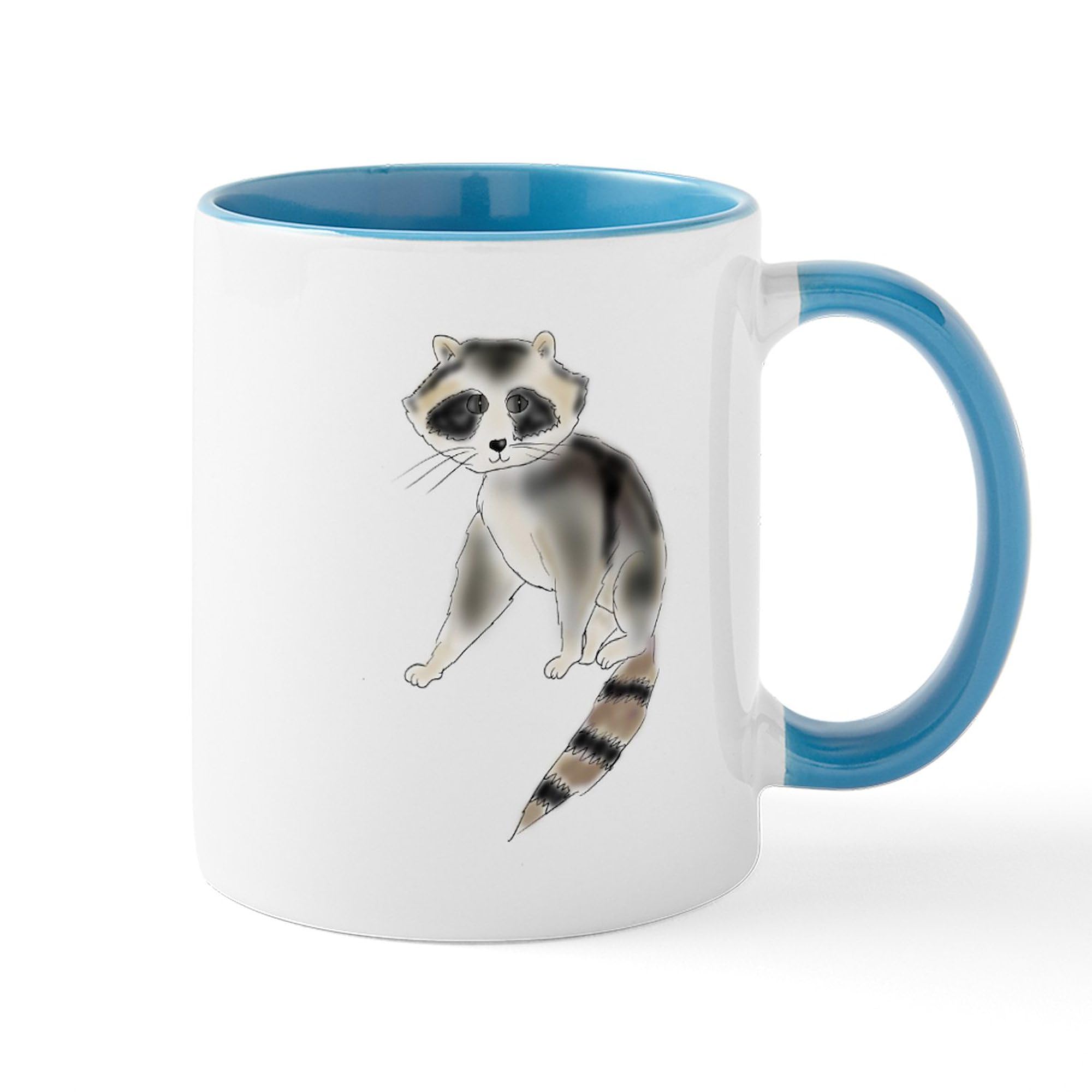 11 oz (325 ml) Ceramic Coffee Mug with Raccoon Design - Perfect for Home, Office & Gifts | CafePress