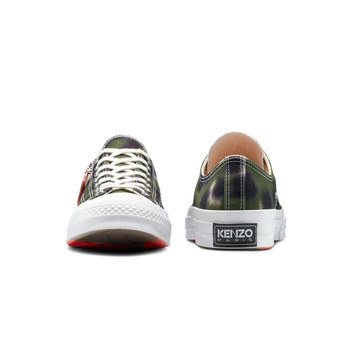 Kenzo Chuck 70 Lo 'Hana Leopard Cypress' Sneakers - Vintage High Top Canvas Shoes for Men & Women - Perfect for Streetwear, Casual Outfits & Retro Fashion Looks