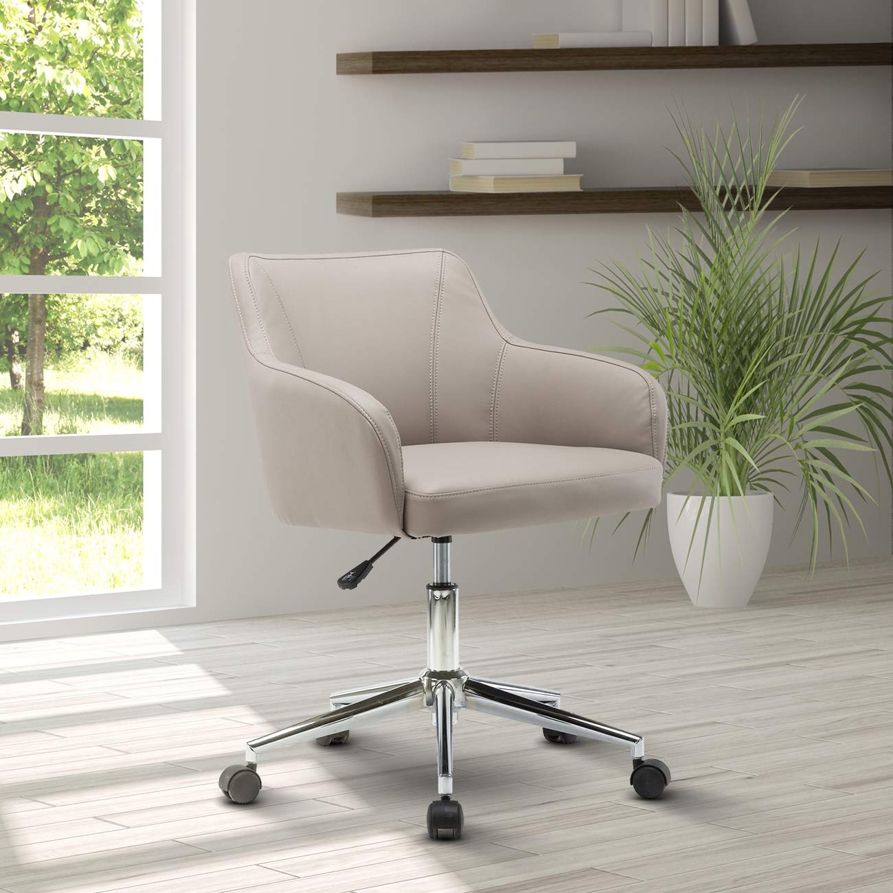 Ergonomic Home Office Chair with Lumbar Support - Adjustable Swivel Desk Chair for Comfortable Working, Gaming & Study - Perfect for Remote Work and Online Meetings