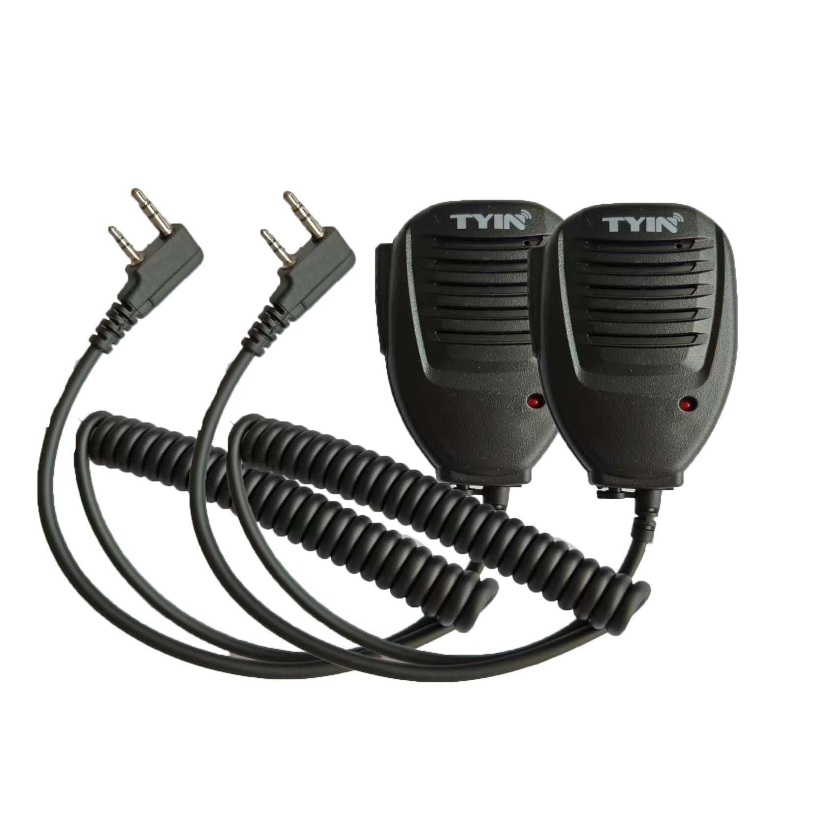 TYIN UV-5R Plus/K5 Kenwood Radio Speaker Mic - 2 Pack - Durable Hands-Free Communication for Ham Radio, Emergency Response & Outdoor Adventures