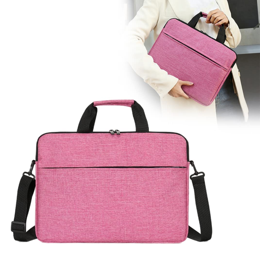 15.6 Inch Waterproof Laptop Bag - Lightweight Business Briefcase with Shoulder Strap for Men & Women, Durable Grey Computer Carrying Case for Work, Travel & School Commute