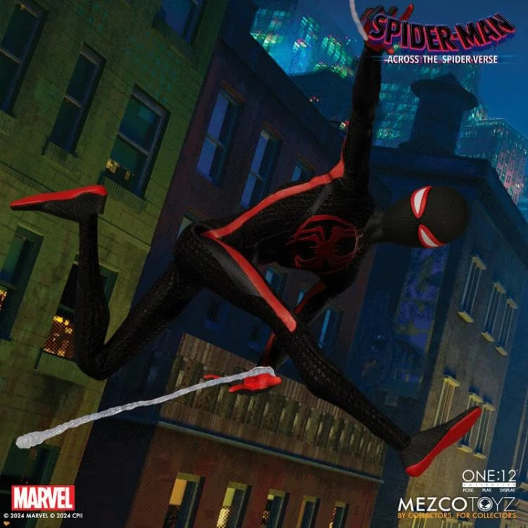 Miles Morales Spider-Man: Across the Spider-Verse One:12 Collective Action Figure - Premium Collectible for Marvel Fans & Movie Lovers - Perfect for Display, Gifts, and Comic Book Collections