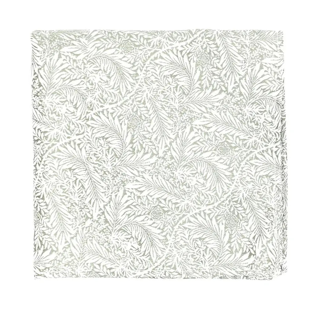 L A Smith Sterling Silver Delicate Sage Leaves Tie and Hank Set - Perfect for Weddings, Prom, and Formal Events