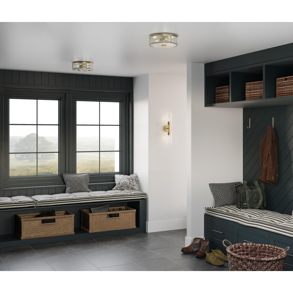 Cofield Collection Two Light Wall Bracket - Modern Sconce Lighting for Bedroom, Living Room & Hallway - Adjustable Arm Wall Mounted Fixture