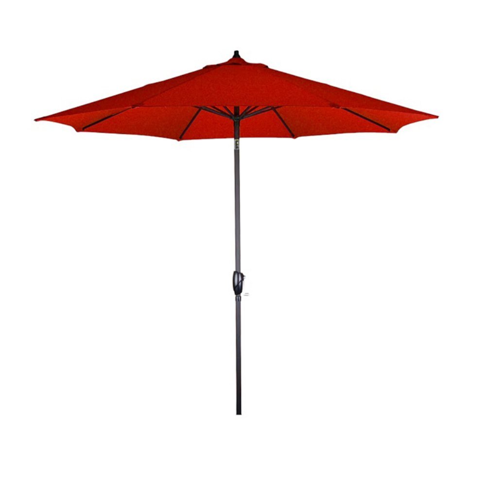 Astella PTS908709-F13 9-Ft Aluminum Patio Umbrella with Push Button Tilt - Durable Outdoor Rated Olefin Fabric in Red - Perfect for Poolside, Backyard, Deck & Garden Relaxation