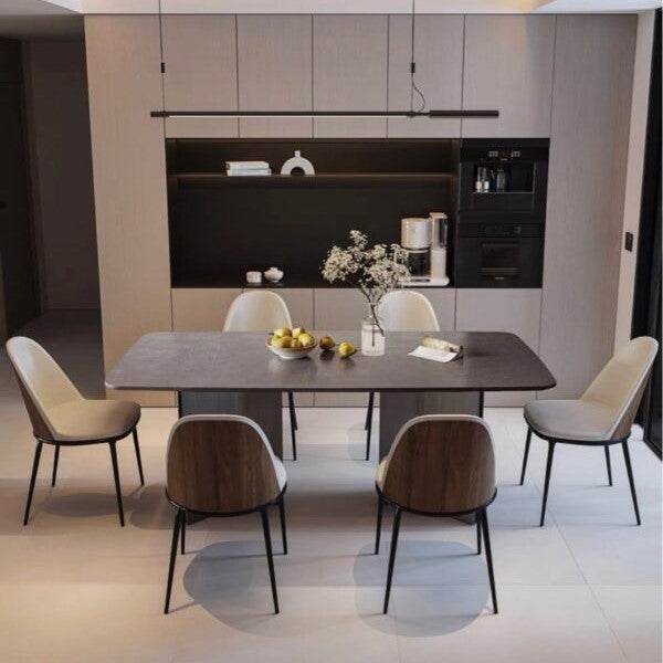 Premium Emerson Sintered Stone Dining Table - Modern & Durable Kitchen Table for Dining Room, Perfect for Family Gatherings & Dinner Parties
