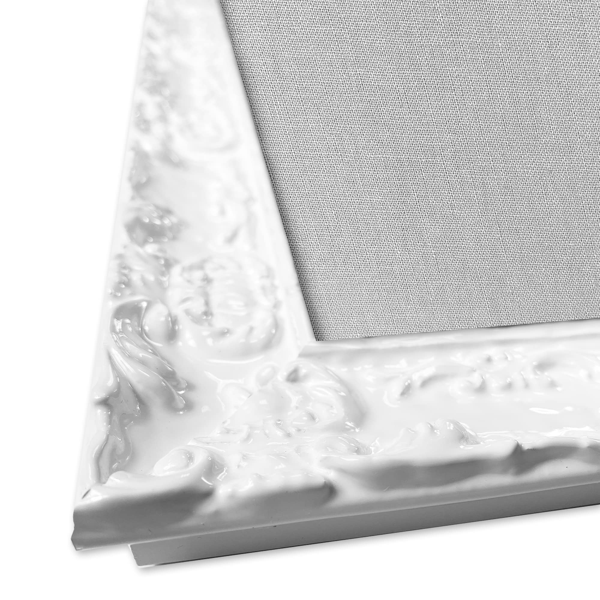Handcrafted Gray Fabric Bulletin Board with Glam Frame - 16x20 Inches, Pure White | Perfect for Home Office, Classroom & Creative Workspace Décor