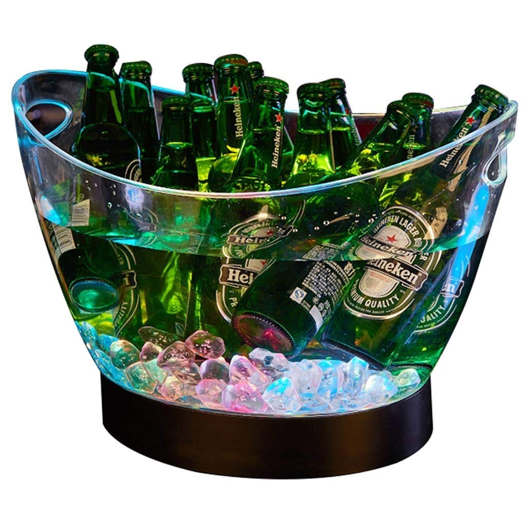 Clear Acrylic Drink Tub - Food Grade Party Bucket for Bottles & Ice | Bar & Outdoor Use