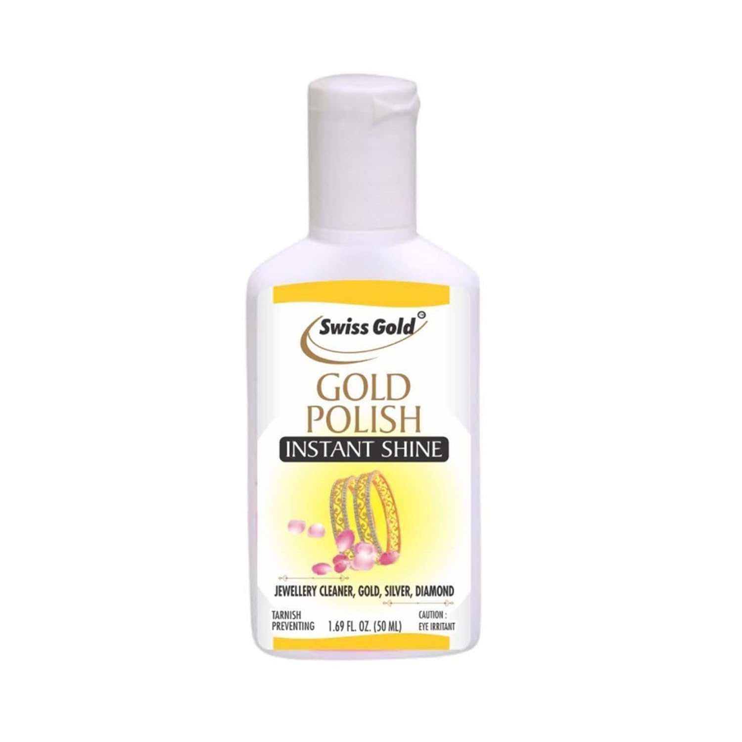 SWISS GOLD Instant Jewelry Cleaner & Polishing Solution - Removes Tarnish from Gold, Diamond & Gemstone Jewelry | Fast Shine Restoration | Perfect for Rings, Necklaces, Earrings & Watches | Safe for Daily Cleaning & Special Occasion Preparation