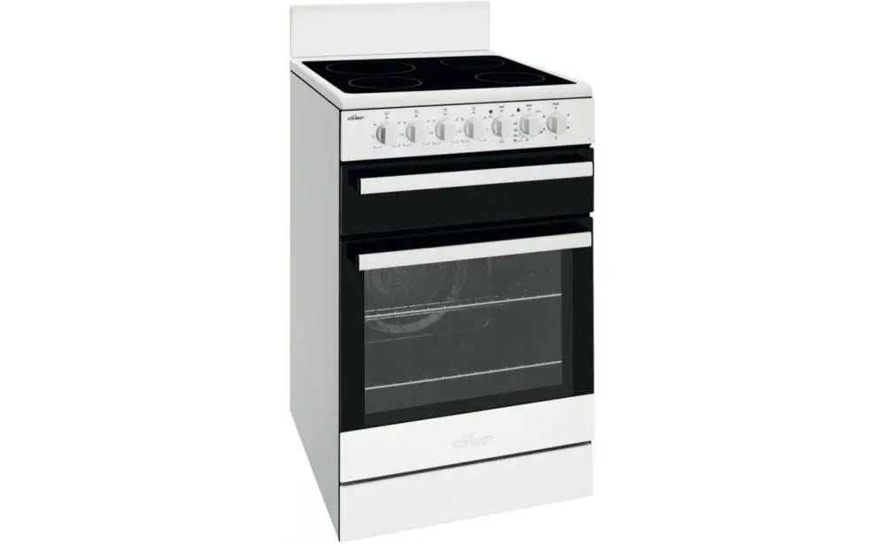 Chef CFE536WB 54cm White Freestanding Electric Cooker - Perfect for Home Kitchens, Restaurants & Small Spaces