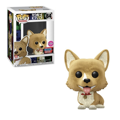 Funko Pop! COWBOY BEBOP: Ein [Flocked] #84 Vinyl Figure - Limited Edition Collectible for Anime Fans | Perfect for Display, Gifts, and Anime Collections