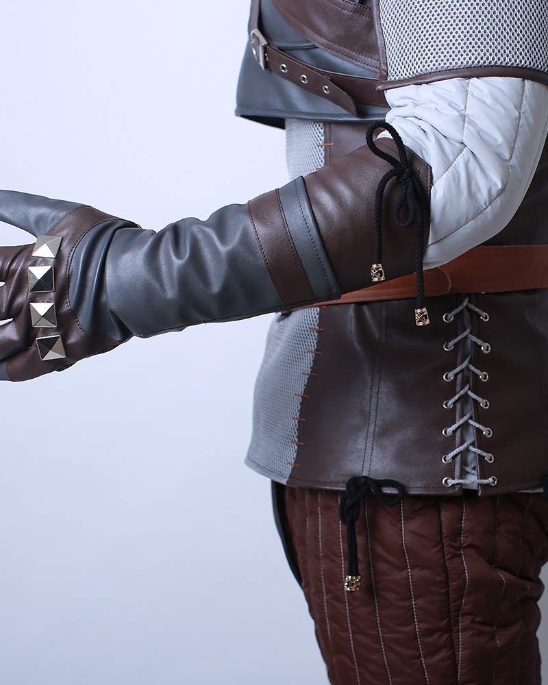 Miccostumes Men's The Witcher Cosplay Costume Outfit - Geralt of Rivia Halloween Costume, LARP, Comic Con & Cosplay Events