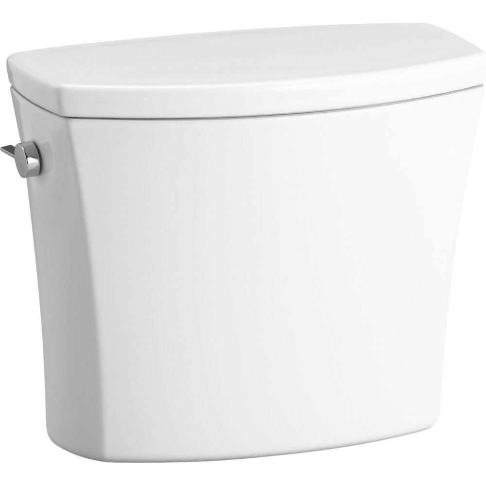 KOHLER Kelston 1.28 GPF White Toilet Tank with AquaPiston Flush Technology | Left-Hand Drain | Water-Efficient Bathroom Upgrade for Small Spaces & Modern Homes