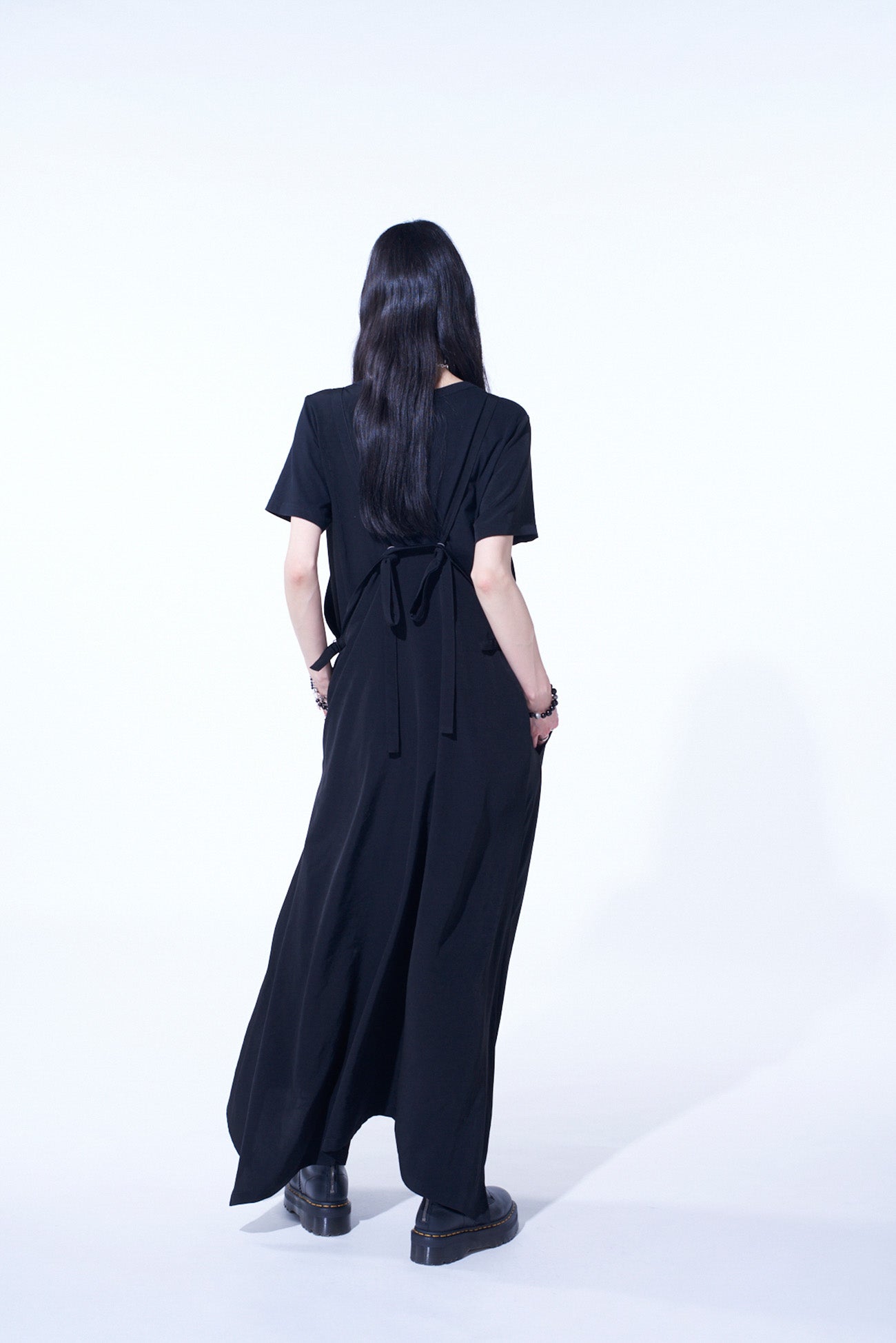Crepe de Chine Salopette Skirt - Elegant Women's Jumper Dress for Casual & Formal Wear | Perfect for Office, Party & Everyday Outfits