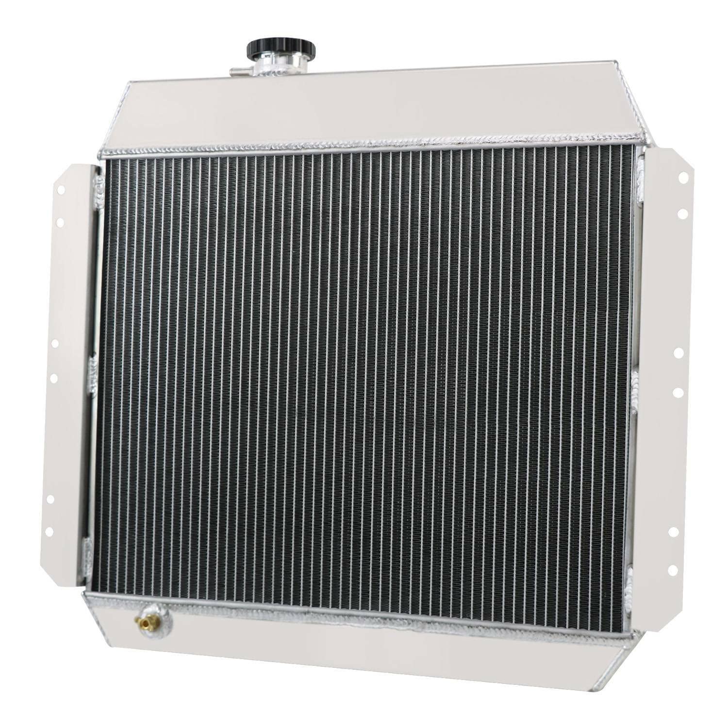 4 Row Aluminum Radiator for 1949-1954 Chevy Bel Air, Styleline, Hardtop V8 - Complete Kit with Shroud & Fan Relay | Perfect for Classic Car Restoration & Hot Rod Upgrades