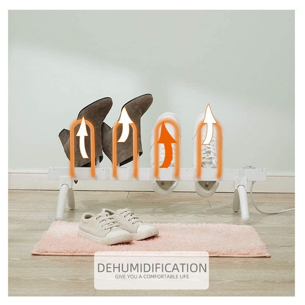 **4-Pair Boot & Shoe Dryer Rack - Free Standing Shoe Warmer & Organizer for Work Boots, Ski Boots, Hats & Socks | Super Quiet UK Plug | Perfect for Home, Gym & Winter Sports**