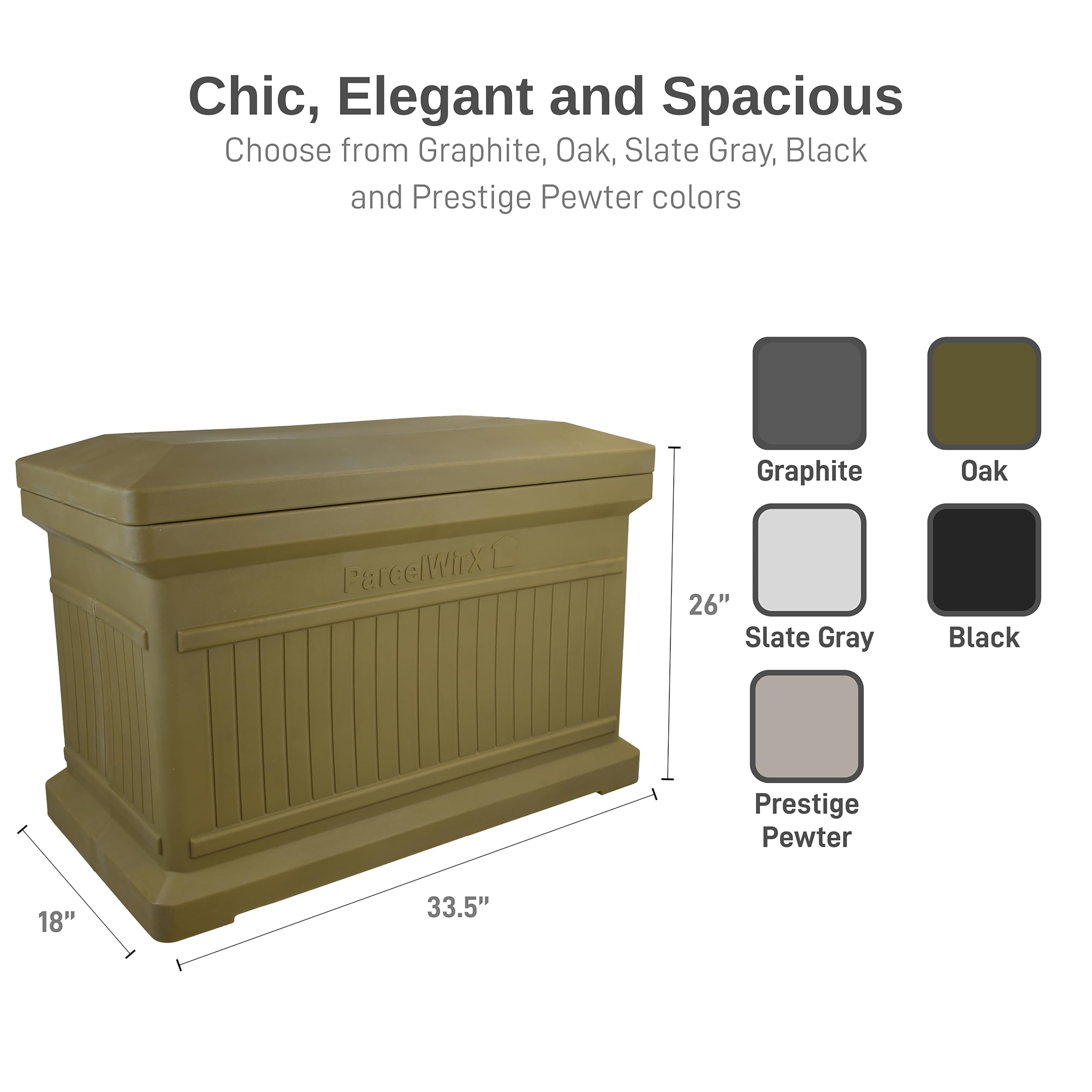 Premium Horizontal Storage Cabinet & Package Delivery Box with Lift-Off Lid - Solid Oak Wood Organizer for Mail, Parcels & Home Storage | Perfect for Entryway, Office & Shipping Businesses