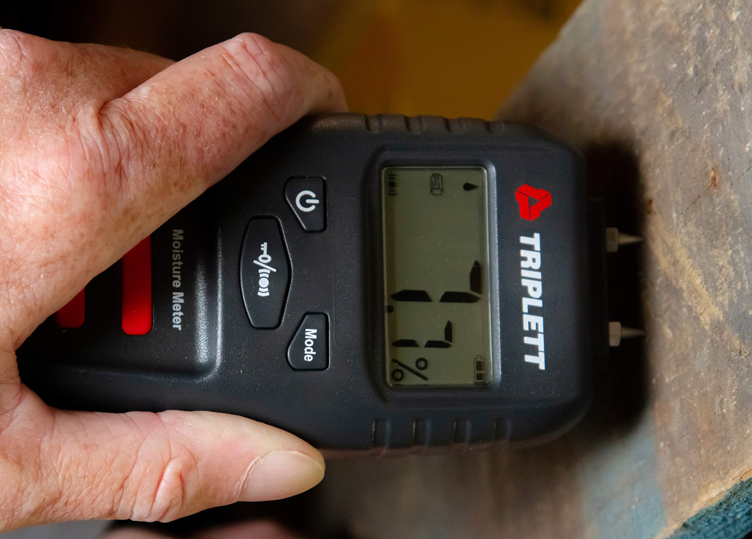 Triplett MS150 Pin/Pinless Moisture Meter for Wood, Drywall, Concrete - Digital Non-Invasive Water Detector with Audible Alert - Perfect for Home Inspection, Flooring Installation & Construction Projects