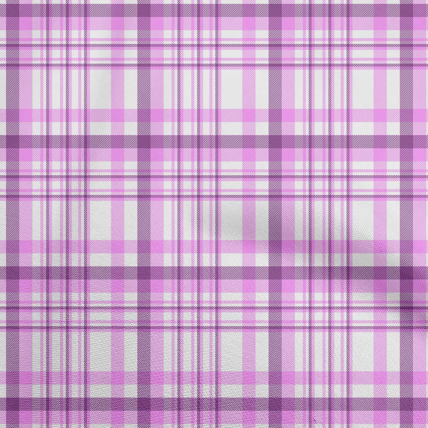 oneOone Cotton Poplin Fuschia Pink Plaid Dress Fabric - 42 Inch Wide Material by The Yard | Perfect for Summer Dresses, Skirts & DIY Sewing Projects
