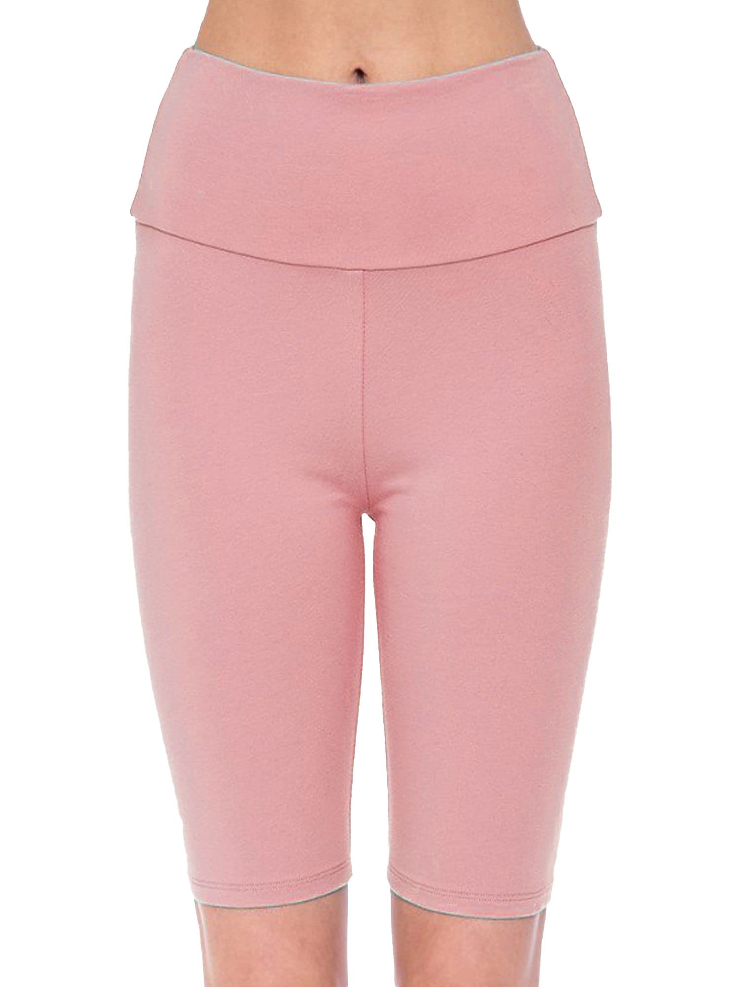 FashionMille Women's High Waist Yoga Leggings & Bike Shorts - Workout Athletic Knit Pants for Gym, Running, Pilates & Lounge Wear