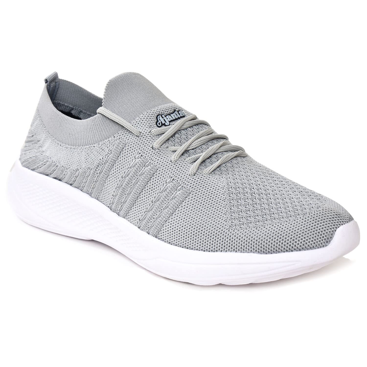 AJANTA Men's Lightweight Grey Walking Shoes - Comfortable & Breathable for Walking, Running, and Daily Wear