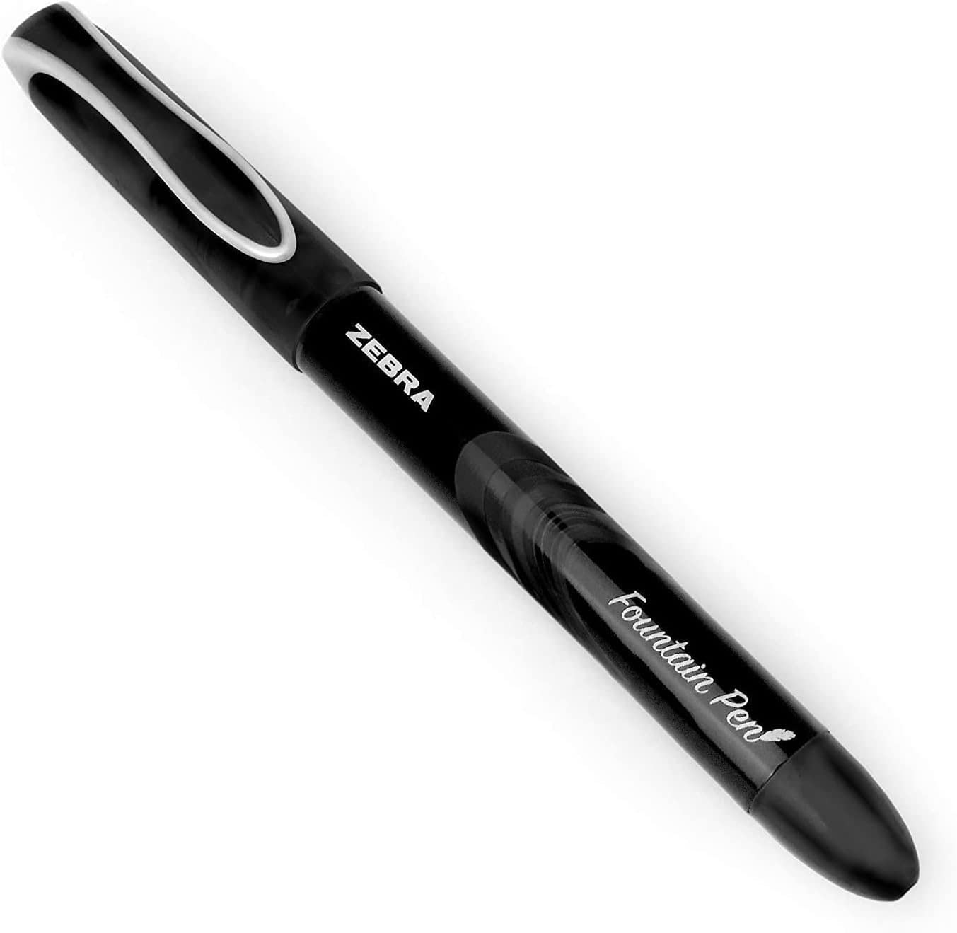 2-Pack Zebra Fuente Disposable Fountain Pens with Black Liquid Ink - Smooth Writing Experience for Office, School & Journaling