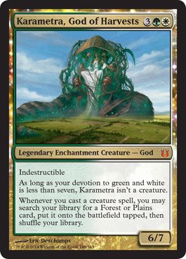 Magic The Gathering - Karametra, God of Harvests (148/165) - Born of The Gods - MTG Card for Commander Deck & Strategy Gameplay