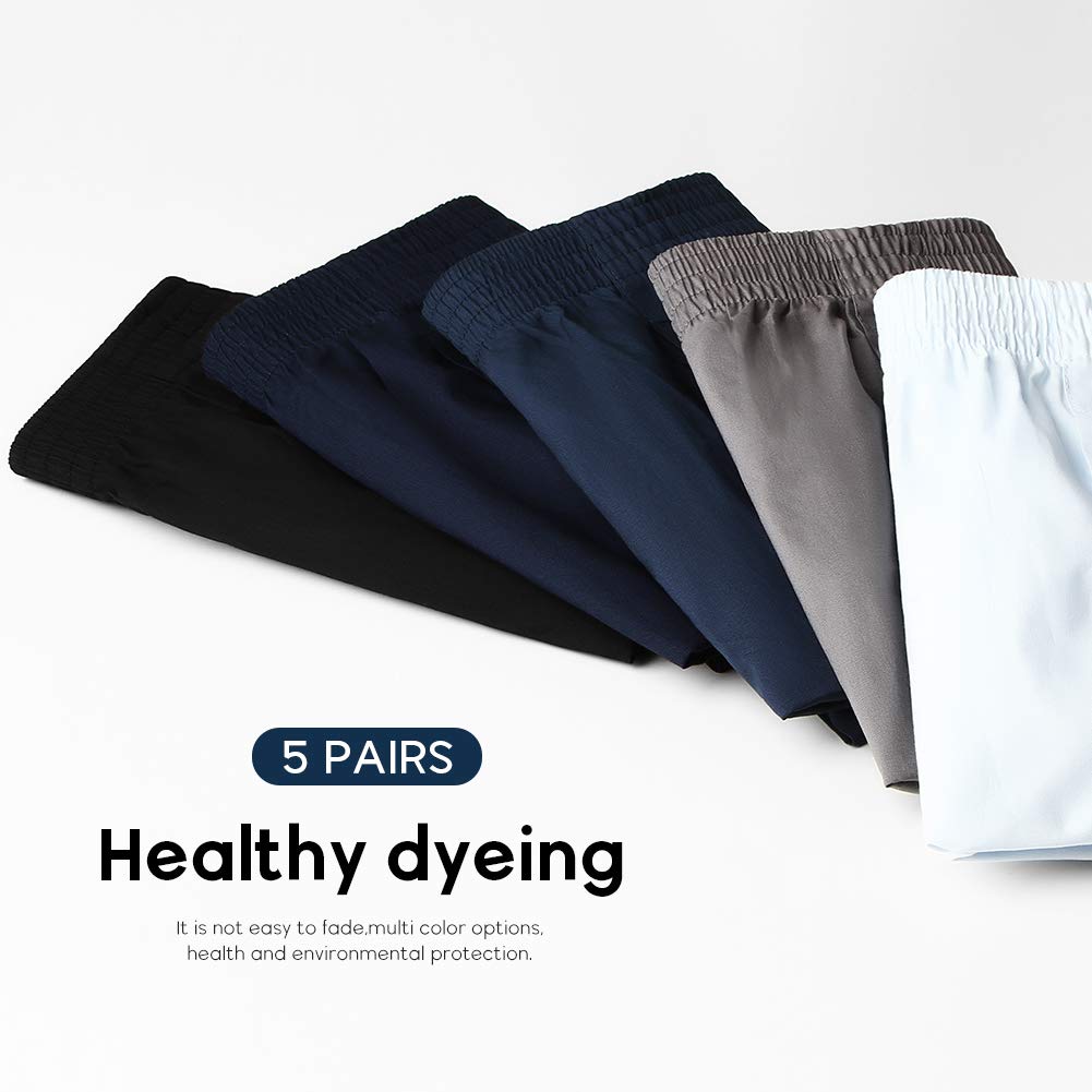 Natural Feelings Classic Cotton Boxer Shorts for Men - Soft Breathable Woven Underwear (3-Pack) | Comfortable for Daily Wear, Workout & Lounge