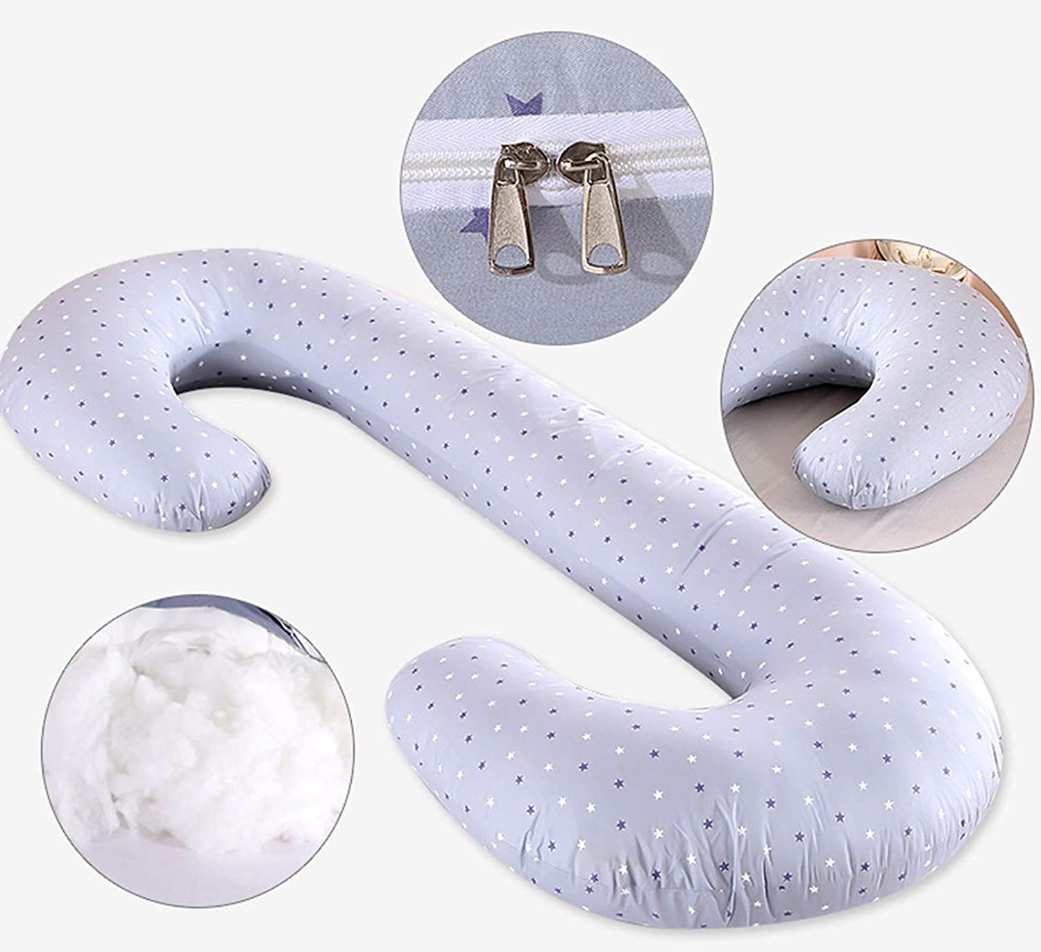 **C-Shaped Maternity Body Pillow for Pregnancy - Full Body Support for Back, Hips & Side Sleeping - Comfortable Pregnancy Pillow for Pregnant Women - Ideal for Relaxation, Nursing & Pain Relief**