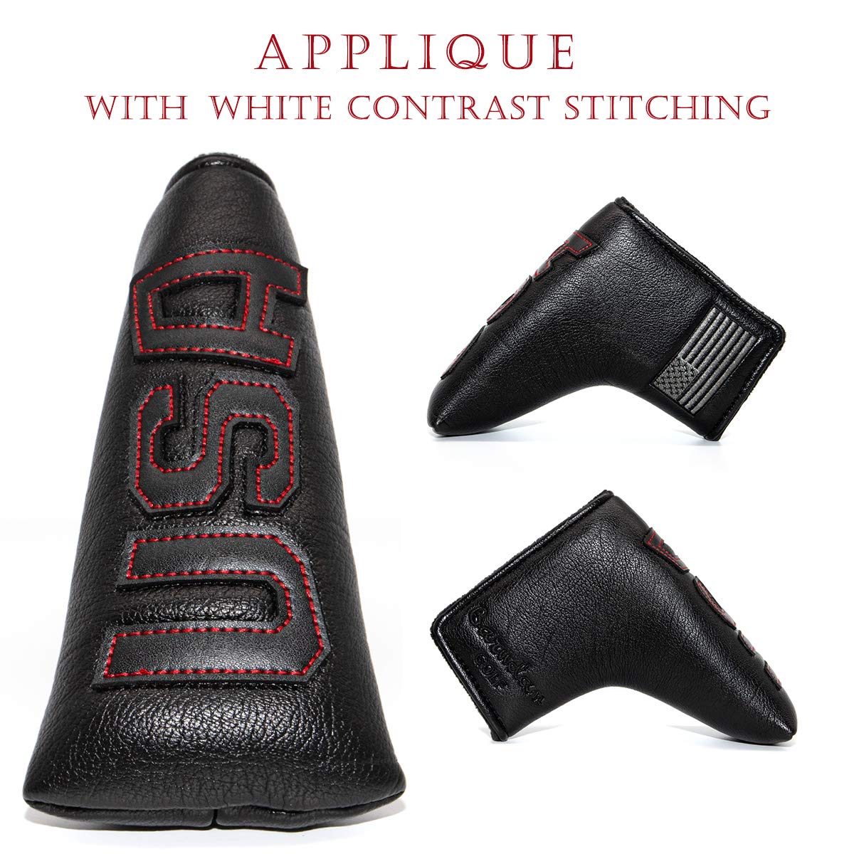 Barudan Golf Blade Putter Headcover - Magnetic USA Flag Design for Men | Premium Protection for Blade Style Putters | Perfect for Golf Tournaments & Practice Sessions