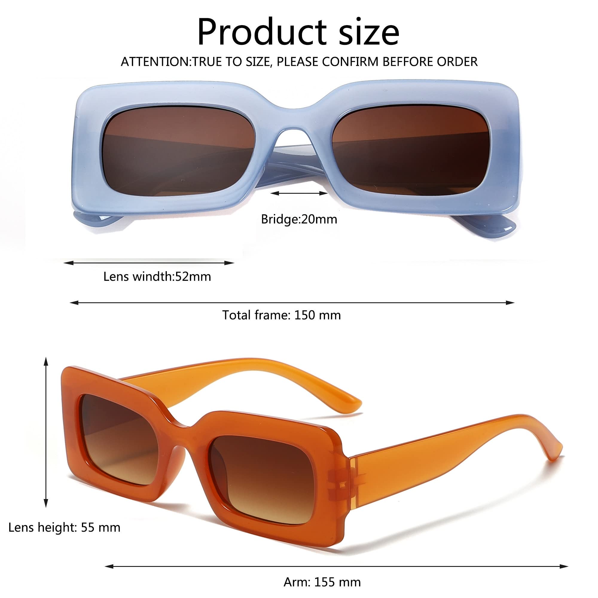 Bulk Rectangle Sunglasses for Women - 90s Retro Shades (6/8/10 Pack) | Party Favors, Costume Accessories & Summer Fashion