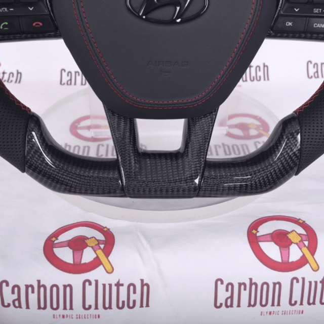 2018-2019 Hyundai Sonata Custom Carbon Fiber Steering Wheel Cover - Premium Real Carbon Fiber Trim for Enhanced Grip & Style - Perfect for Racing, Daily Driving & Car Enthusiasts