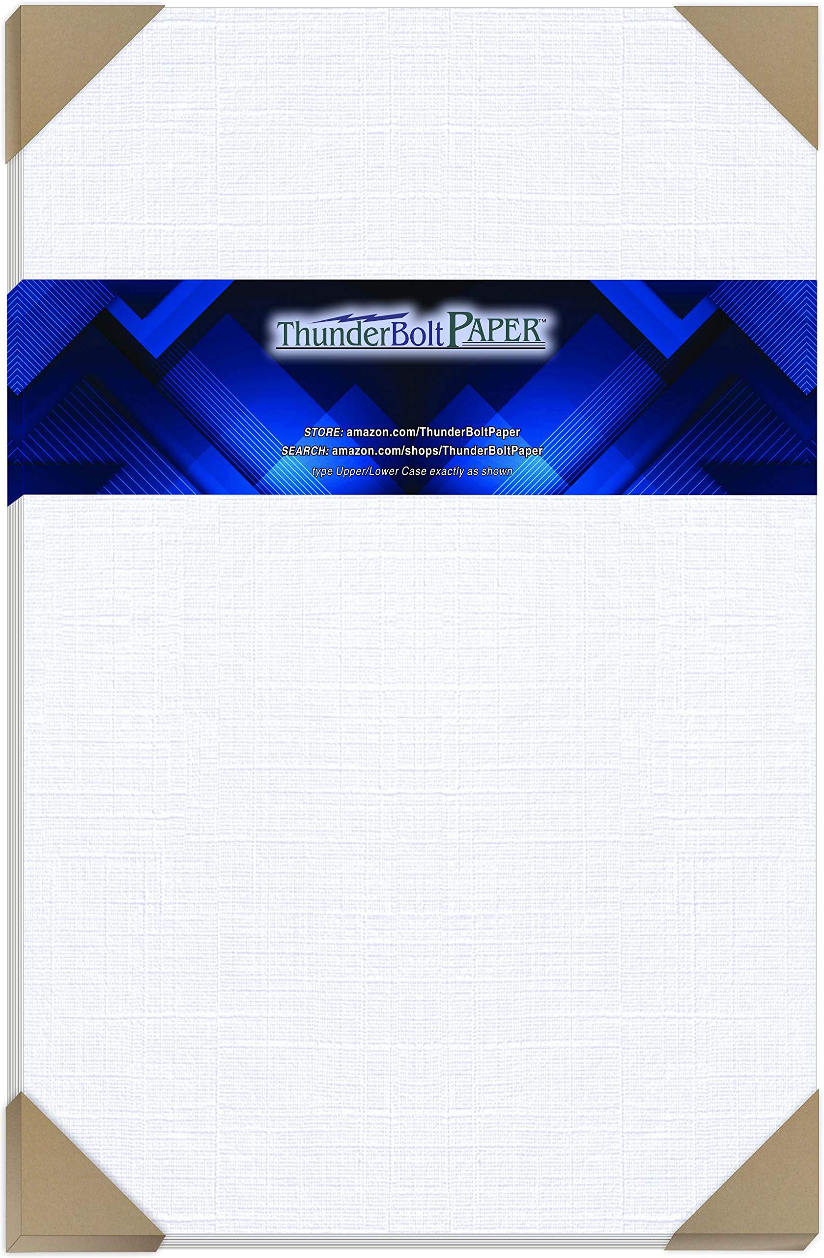 25 Bright White Linen 80# Cover Paper Sheets - 12