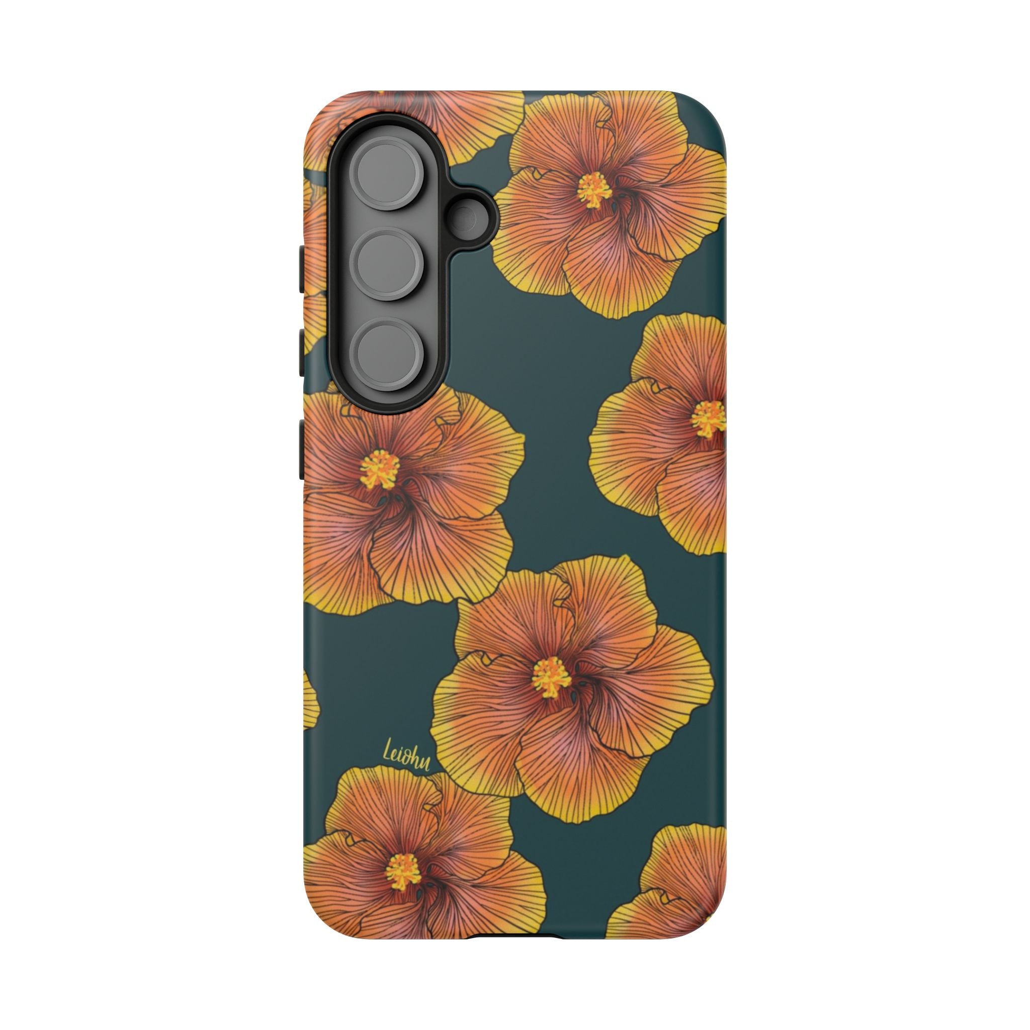 Sunrise Hibiscus Print Samsung Galaxy Phone Case - Durable Protective Cover for Galaxy S21/S22/S23 with Floral Design - Perfect for Everyday Use, Travel & Gifting