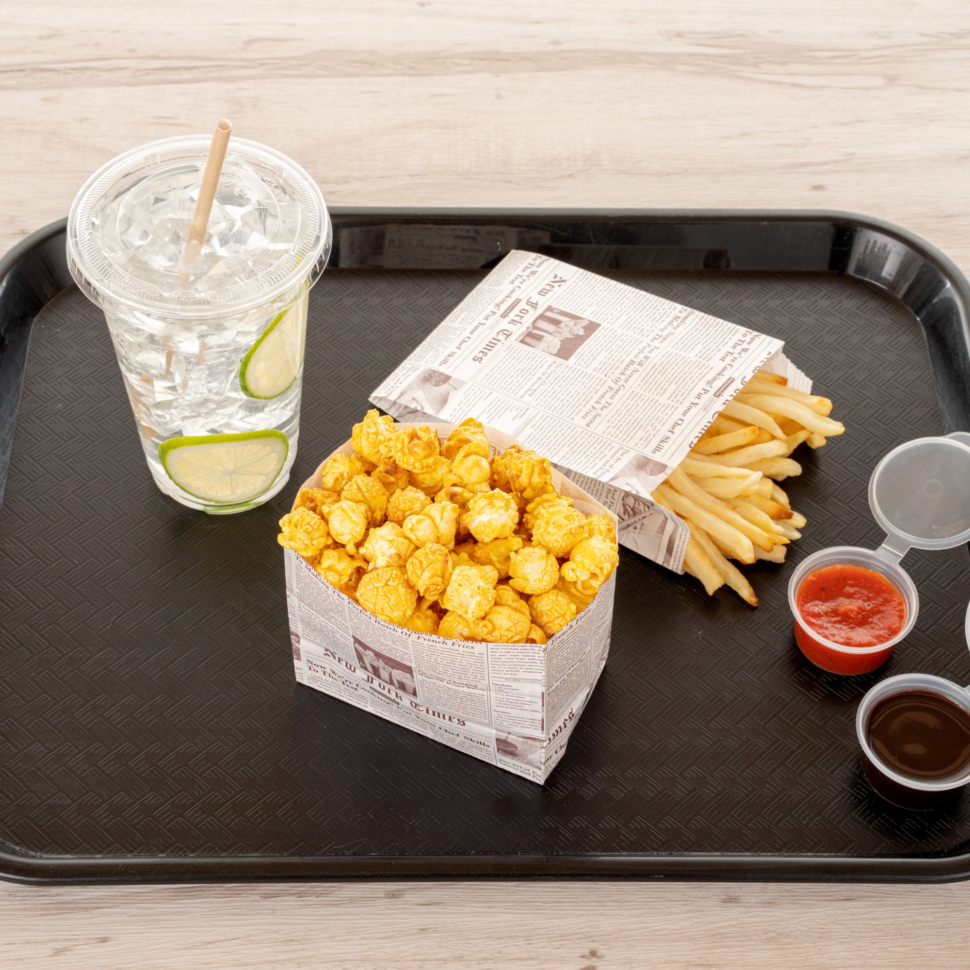 Eco-Friendly Sepia Newsprint Paper Snack Bags 4.25 x 2.5 x 3.75 Inches - 100 Count Bulk Pack for Parties, Picnics & Takeout Food
