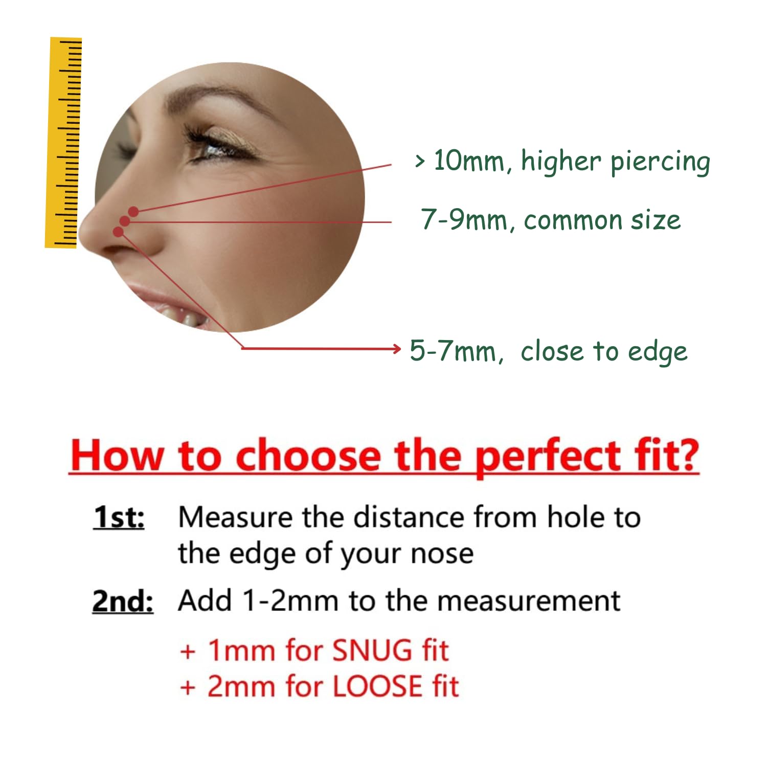 5mm Rose Gold Nose Ring Hoop for Women & Men - 24 Gauge Thin Nose Piercing Jewelry - Perfect for Everyday Wear, Parties & Special Occasions (1pc, 5mm, 24 Gauge)