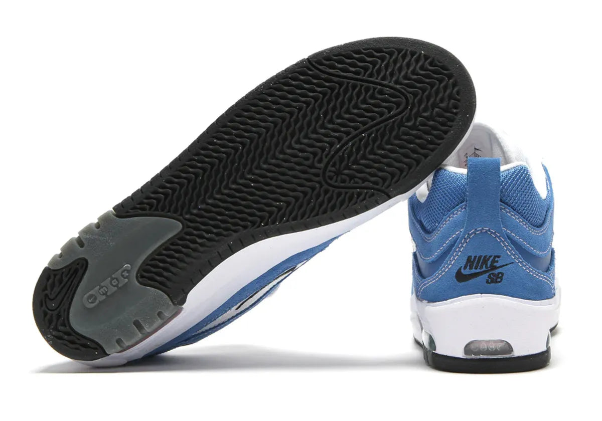 Nike SB Air Max Ishod Skateboarding Shoes - Star Blue/Black/White | Men's Casual Sneakers for Streetwear & Skateboarding