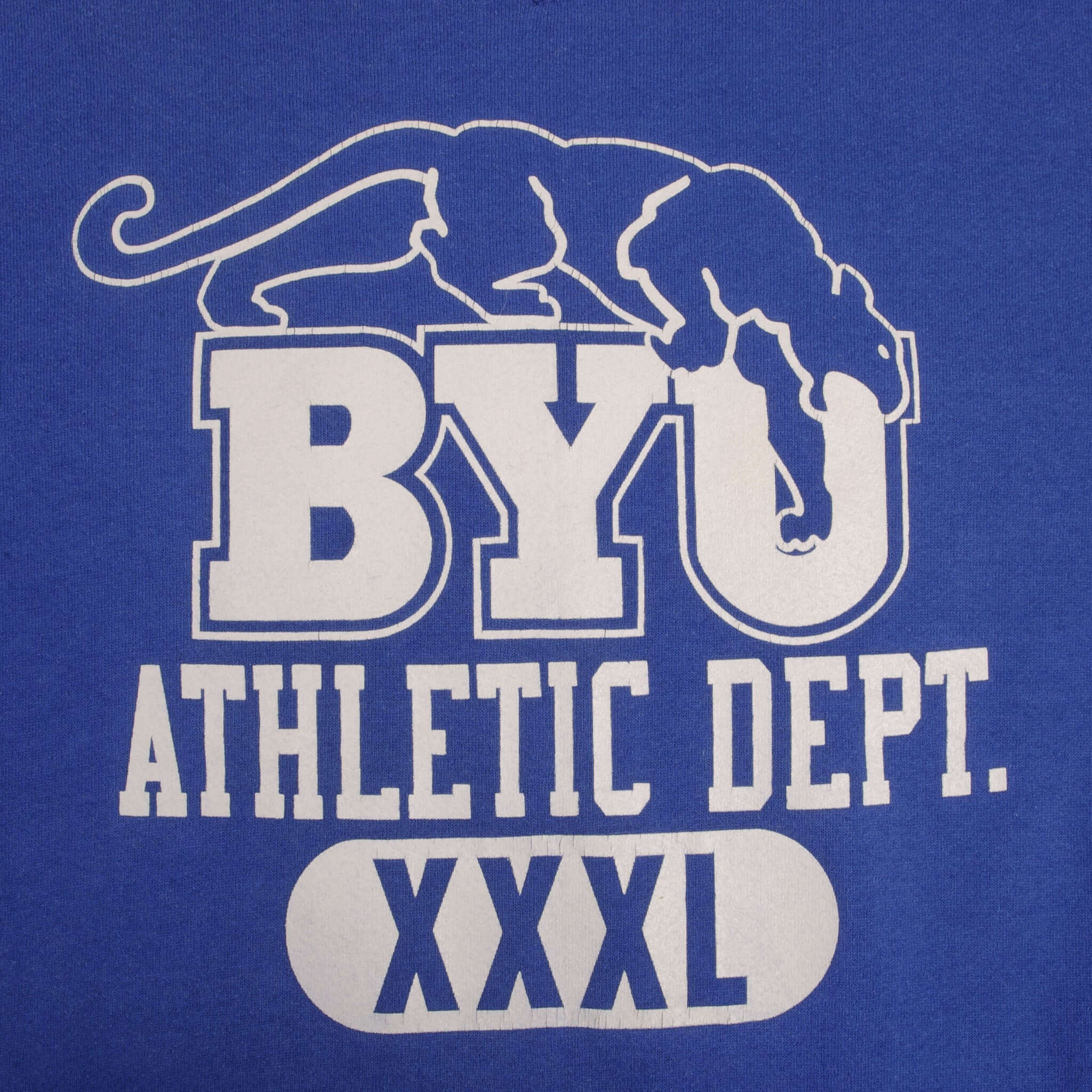 Vintage BYU Brigham Young University Cougars 1990s Sweatshirt 3XL - Made in USA - Retro College Fan Apparel for Game Day & Casual Wear