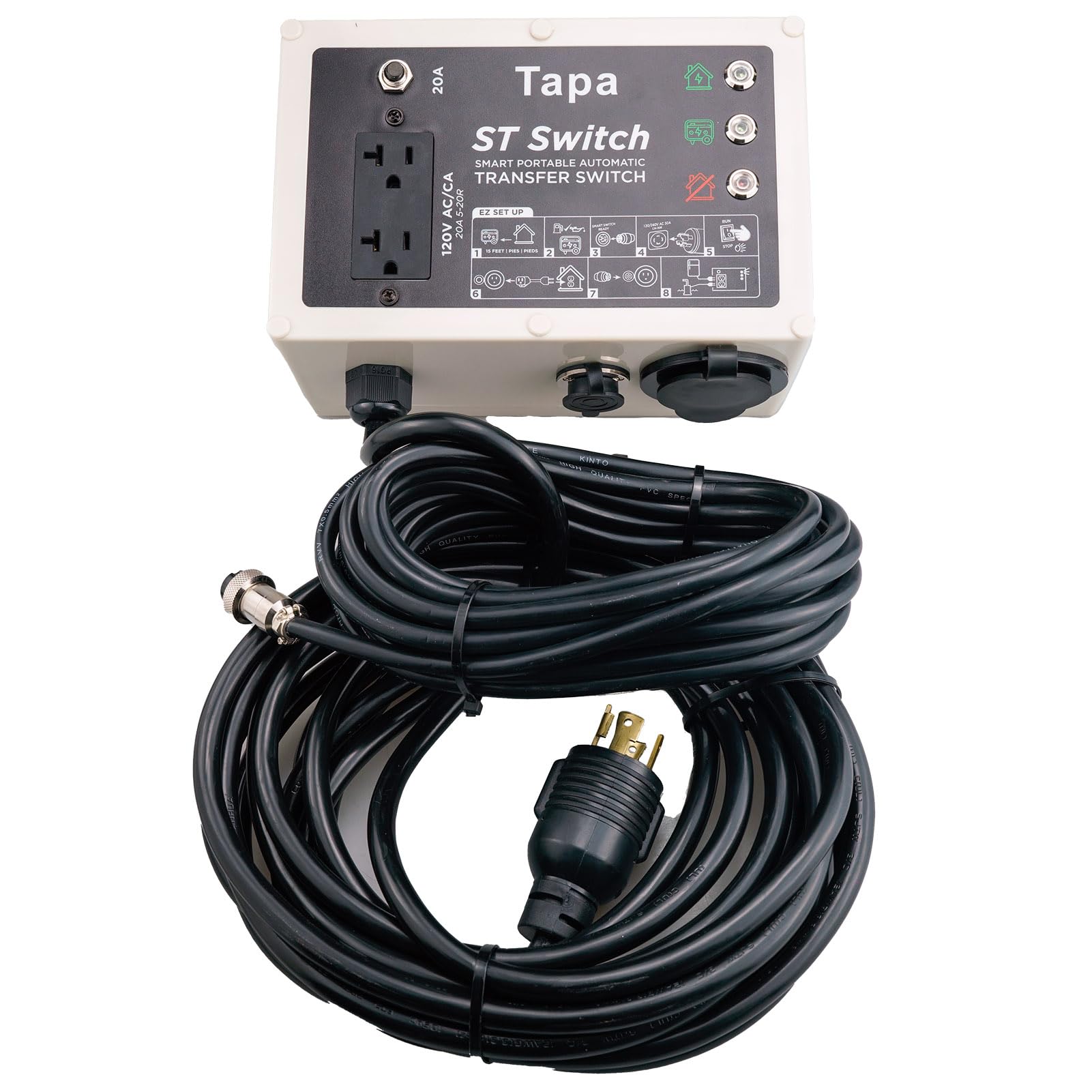 HZ Smart Transfer Switch for Westinghouse Portable Generator - Automatic Power Transfer with Smart Outlet - Perfect for Home Backup Power & Emergency Use