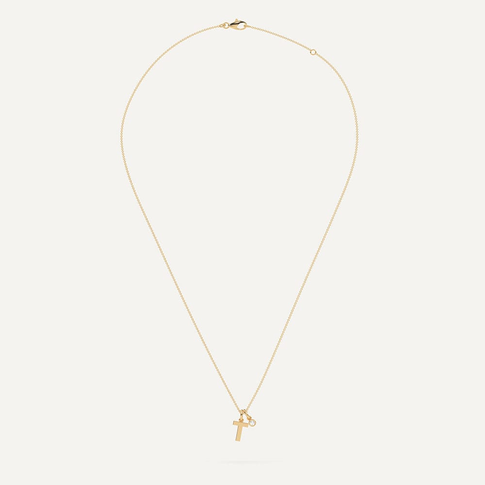Initial Letter T Necklace - Personalized Name Necklace for Women, Sterling Silver or Gold Plated, Dainty & Elegant Jewelry Gift - Perfect for Birthdays, Anniversaries, and Everyday Wear