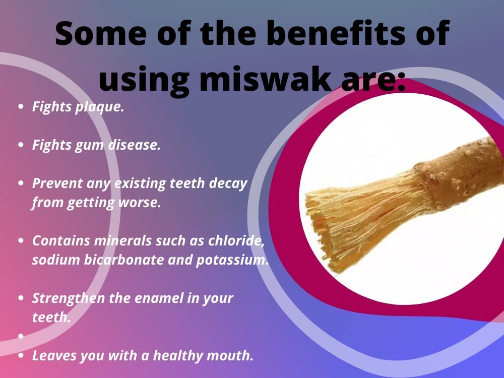 Natural Miswak Chewing Sticks for Teeth Whitening - 15 Pack | Organic Peelu Toothbrush for Oral Hygiene | Perfect for Travel, Camping & Daily Dental Care