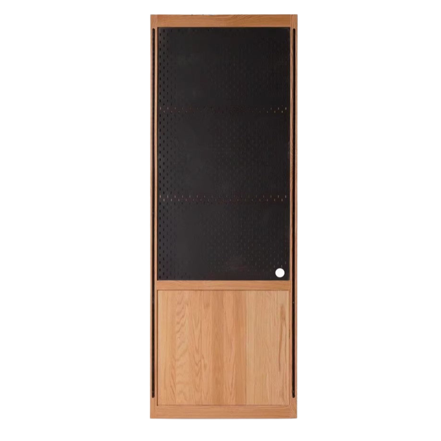 Oak Solid Wood Wall Hanging System & Storage Rack Combo - Durable Wooden Shelf Organizer for Kitchen, Bathroom, Bedroom & Office Storage Solutions