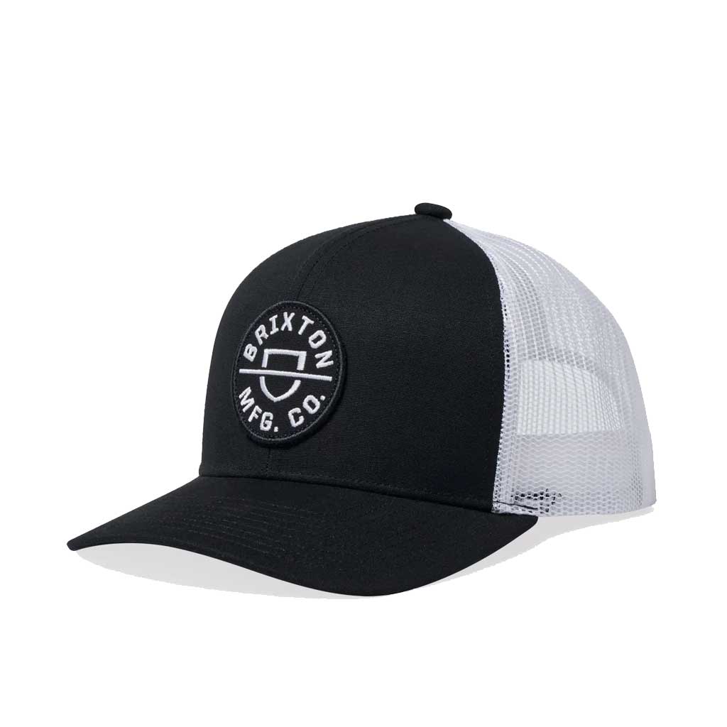 Brixton Crest X MP Mesh Cap - Black | Adjustable Baseball Hat for Men & Women | Perfect for Outdoor Sports, Hiking, and Casual Wear