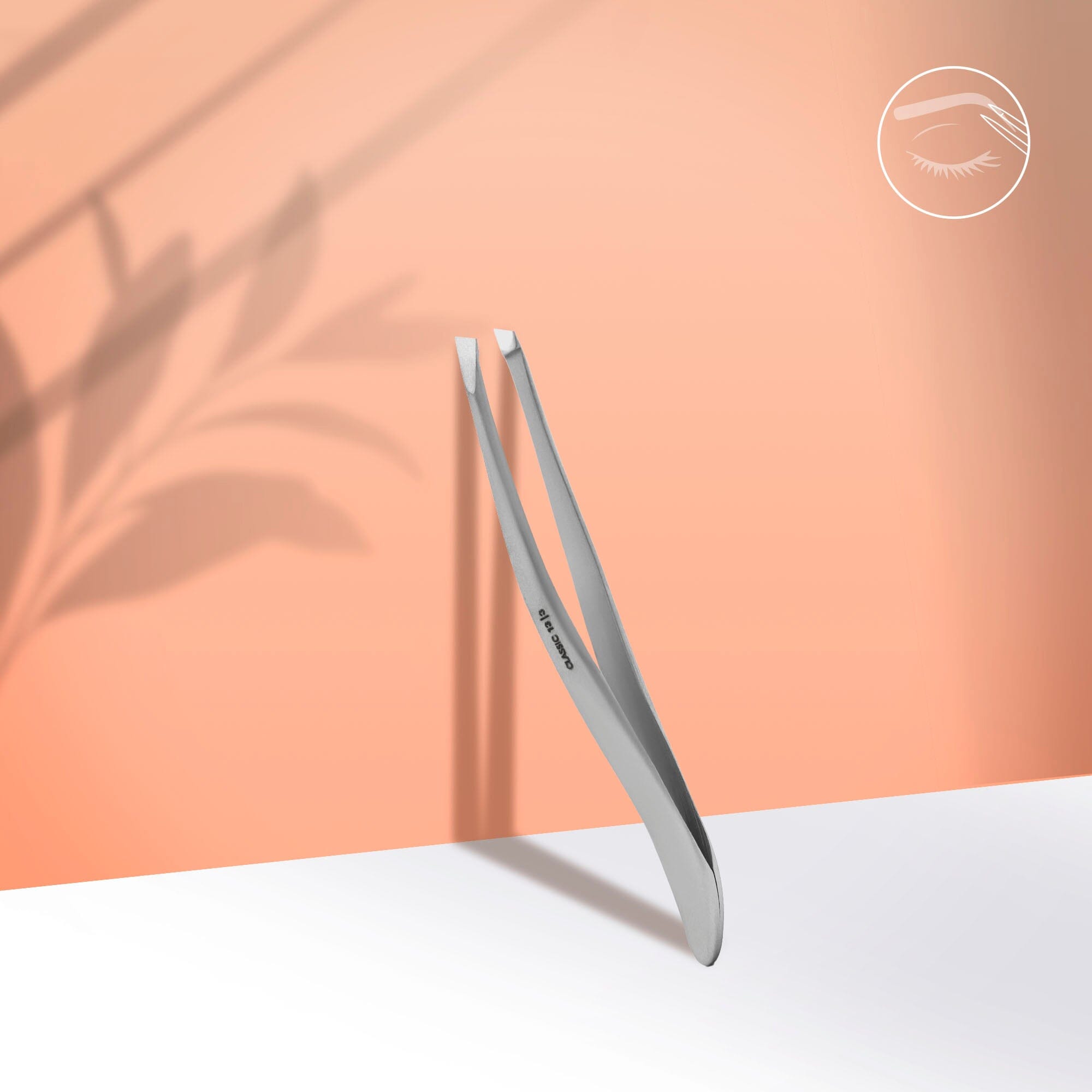 Staleks Classic 13 Type 3 Wide Slant Eyebrow Tweezers - Professional Precision Tweezers for Eyebrow Shaping, Hair Removal & Grooming - Perfect for Home Use, Salons & Travel