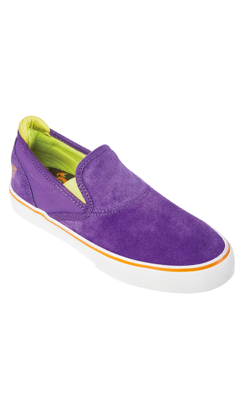 Emerica Wino X OJ Youth Slip-On Skate Shoes - Purple Casual Sneakers for Boys & Girls | Perfect for Skateboarding, School & Everyday Wear