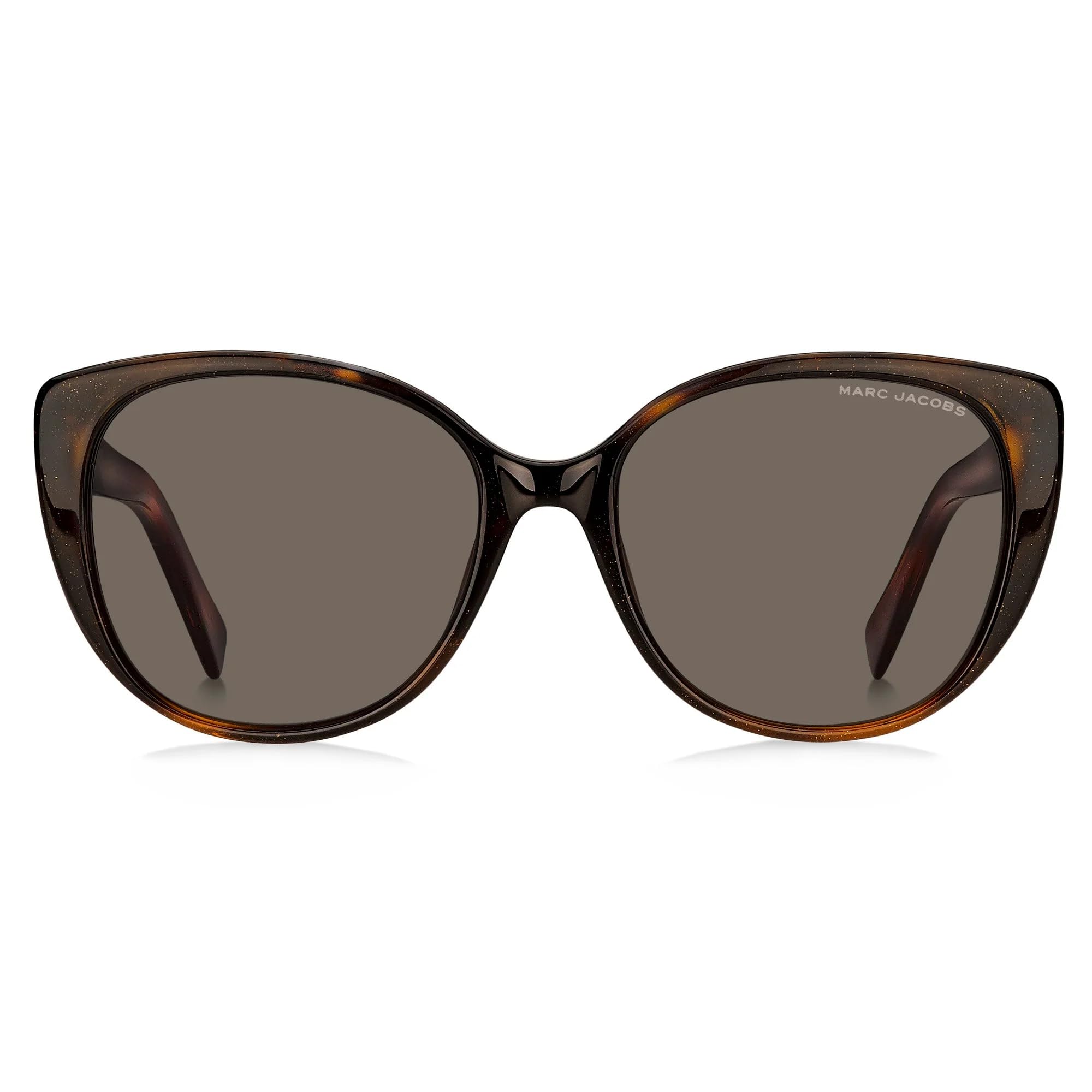 Marc Jacobs Women's 421/S Cat Eye Sunglasses - Havana Brown Gold/Gray Frame, 54mm Lens, 18mm Bridge - Stylish UV Protection for Beach, Driving & Outdoor Activities