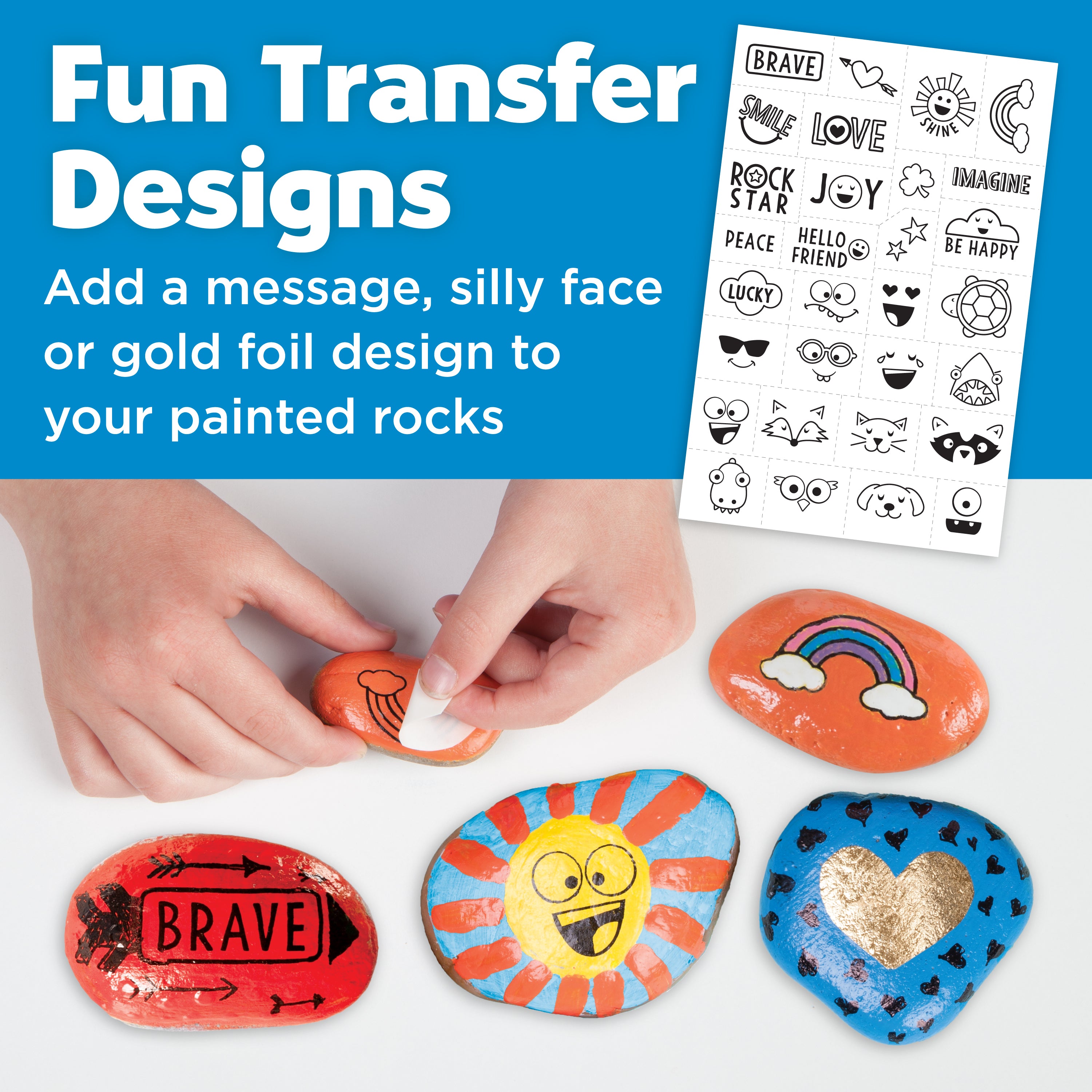 Creativity for Kids Hide & Seek Rock Painting Kit - DIY Art & Craft Set for Outdoor Activities, Garden Decor & Family Fun