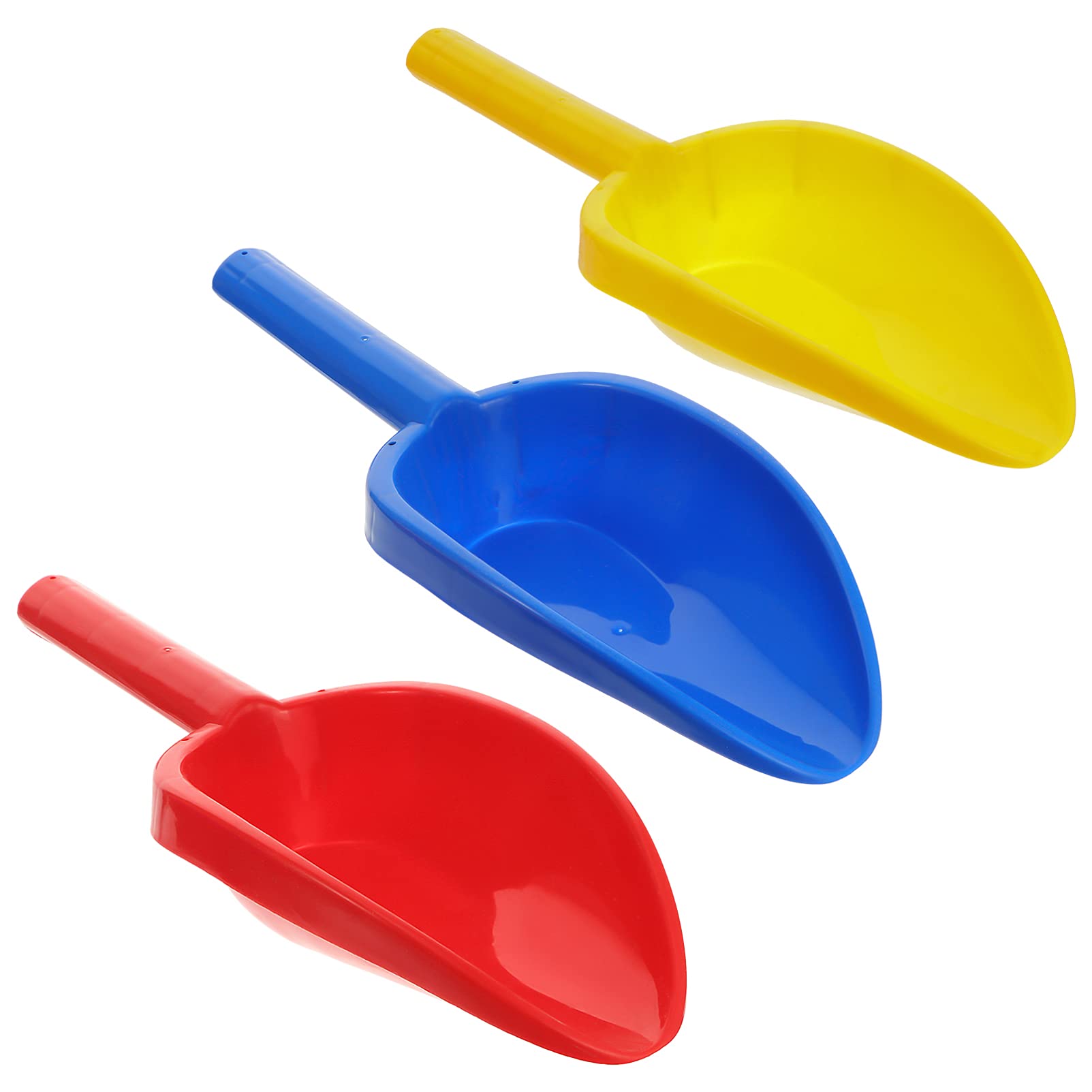 Veemoon 3-Piece Plastic Sand Scoop & Shovel Set - Durable Beach Toys for Kids, Outdoor Sand Play, Beach Games, and Summer Fun Activities