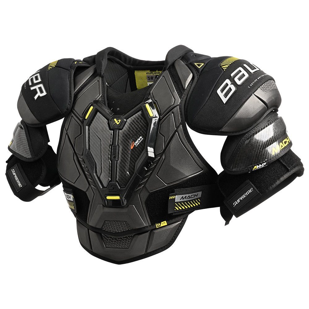 Bauer Supreme Mach Intermediate Ice Hockey Shoulder Pads - Youth & Adult Protective Gear for Hockey Players - Perfect for Games, Practice & Training Sessions